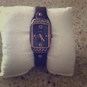 Fossil women’s leather watch